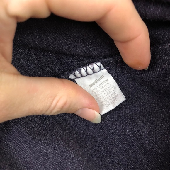 Poof! Navy Blue Long Sleeve with Tie accent - Picture 4 of 5